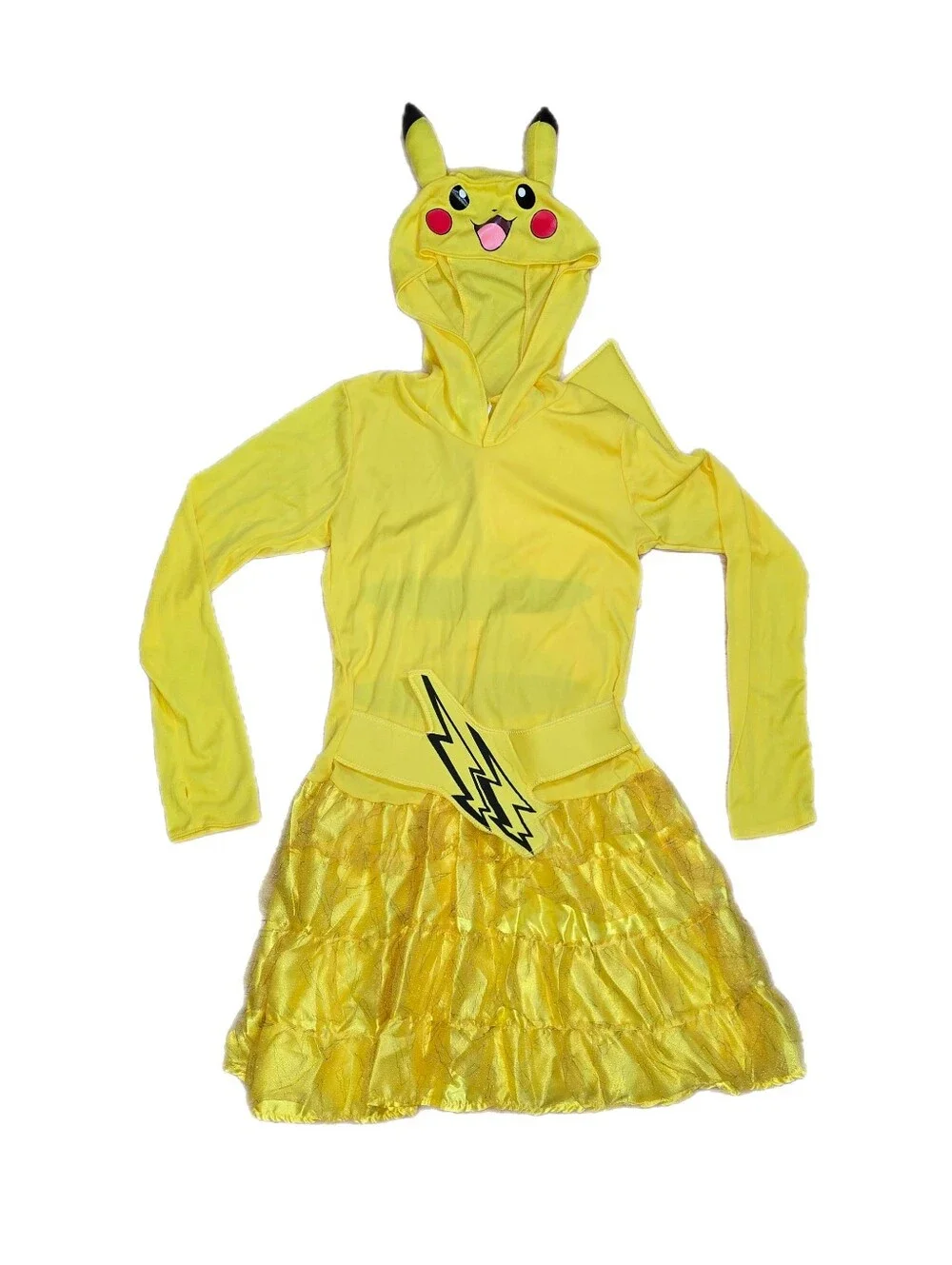 Pikachu Girls Size Large Rubie's Child Halloween Costume Hooded Dress Pokemon